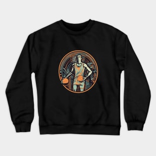 Vintage Basketball Player Crewneck Sweatshirt